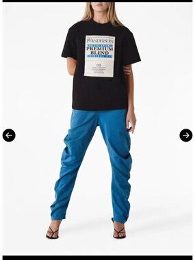 J.W. Anderson Womens Blue Patchwork Trousers Size UK 6 / US 2 100% Cotton NWT